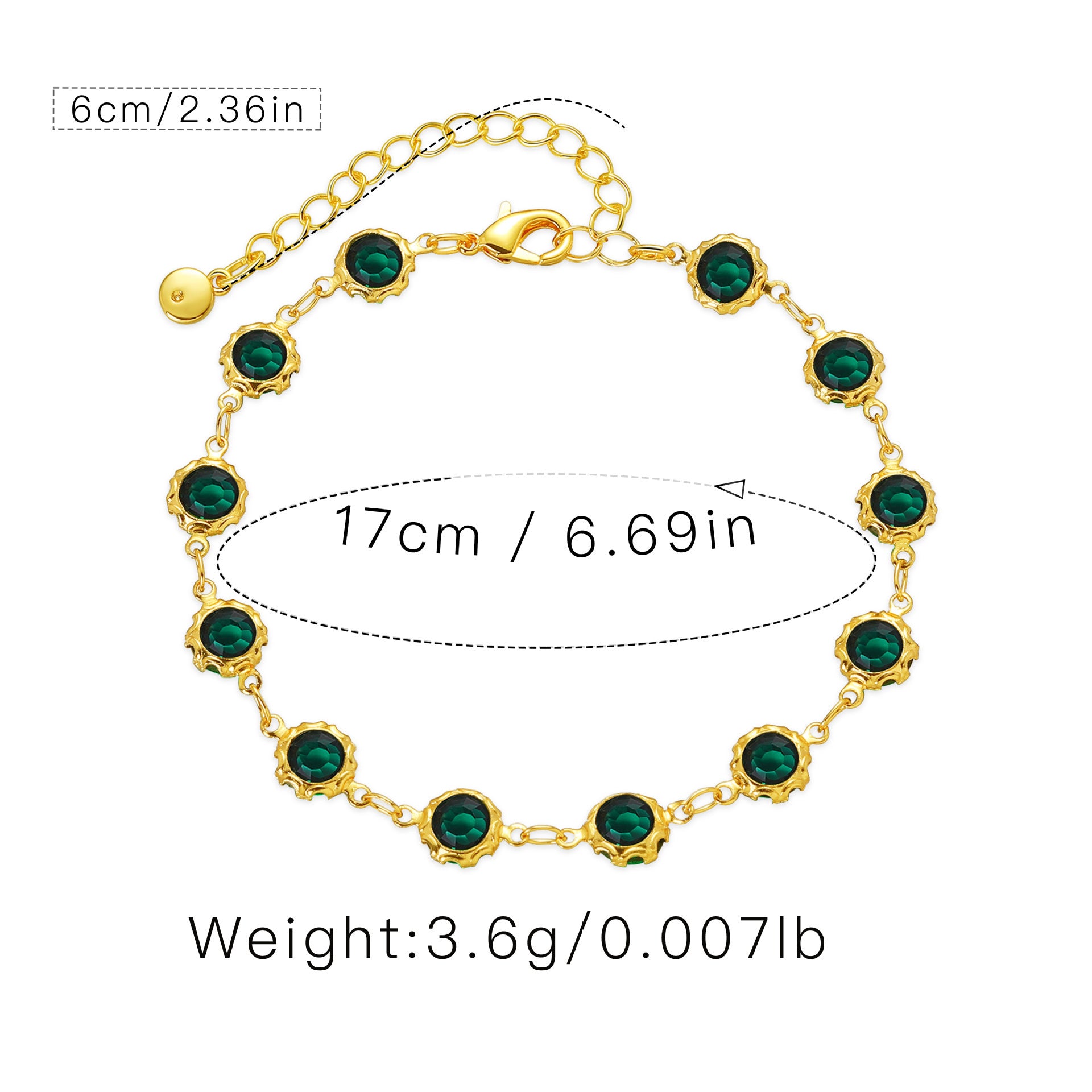 Retro-style Copper-plated 18K Gold French Bracelet