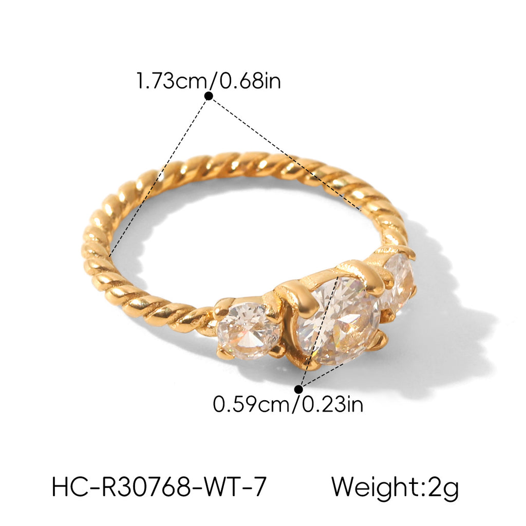 High-End Zirkon-Titanstahlring