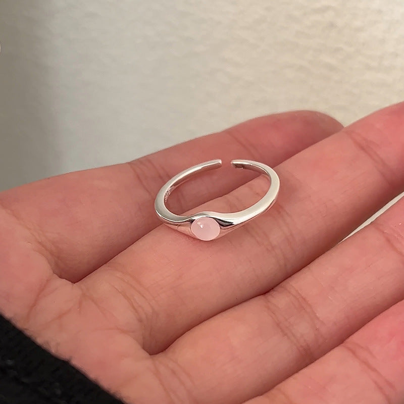 Trendiges unregelmäßiges 925er Sterlingsilber Ring-Set für Frauen, anlaufbeständiger minimalistischer INS Ästhetik schlichter Band, vielseitiger Alltagsschmuck