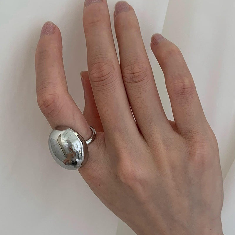 S925 Sterling Silberringe für Damen, einzigartiges Nischen-Design, anlaufbeständige minimalistische luxuriöse Vintage-Statement-Ringe