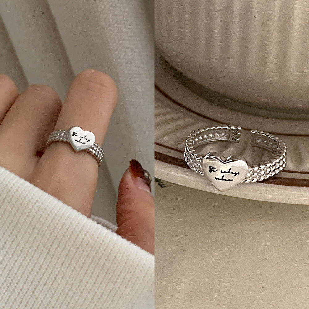 Damenring aus S925 Sterlingsilber, minimalistischer, hochwertiger, anlaufgeschützter Vintage-Schmuck