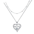 High-End Heart-Shaped Double-Layer Necklace For Layering