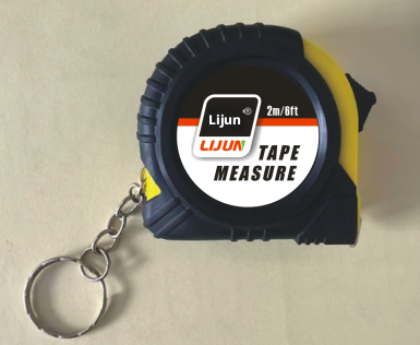Keychain tape tape-2m * 12.5 mm-ABS+PVC-black and yellow-1 piece
