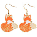 Fashionable  Personalized Forest-Style Cartoon Fox Earrings