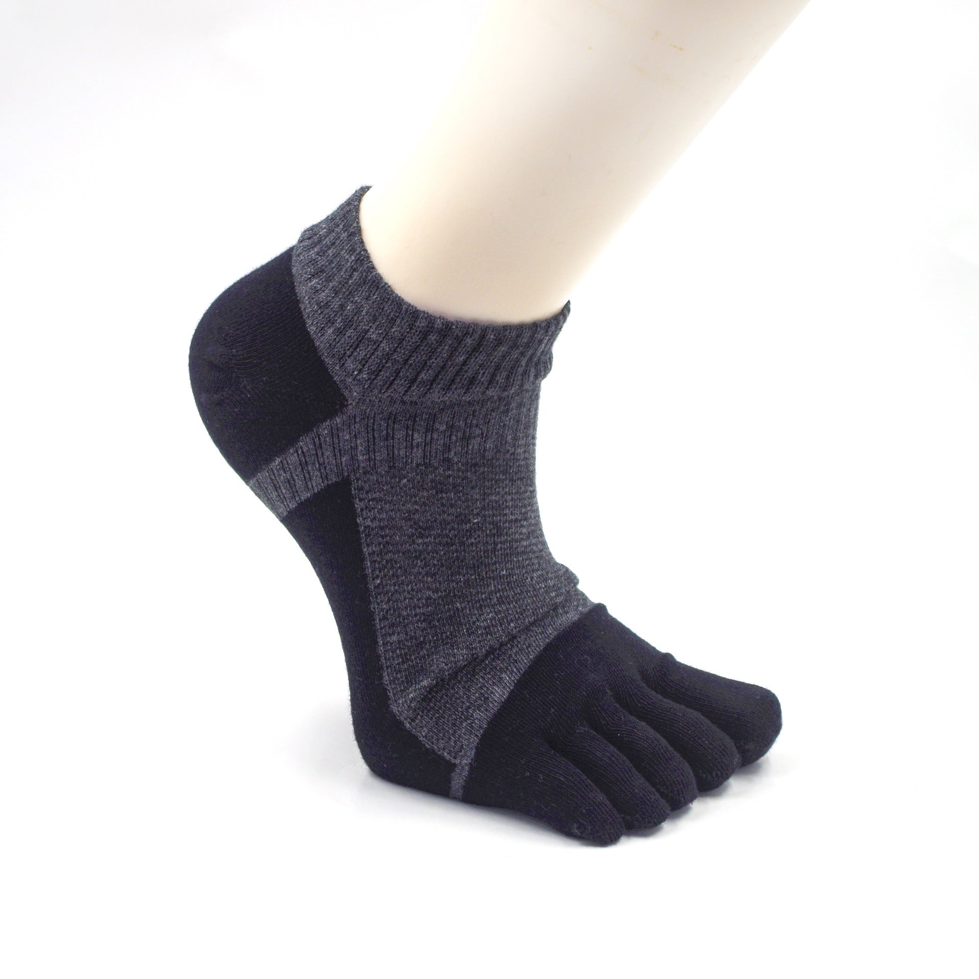 Men's Five-Finger Socks-White-Cotton-1 Pair