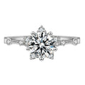 Starry Six-Prong Snowflake High-End Ring For Women