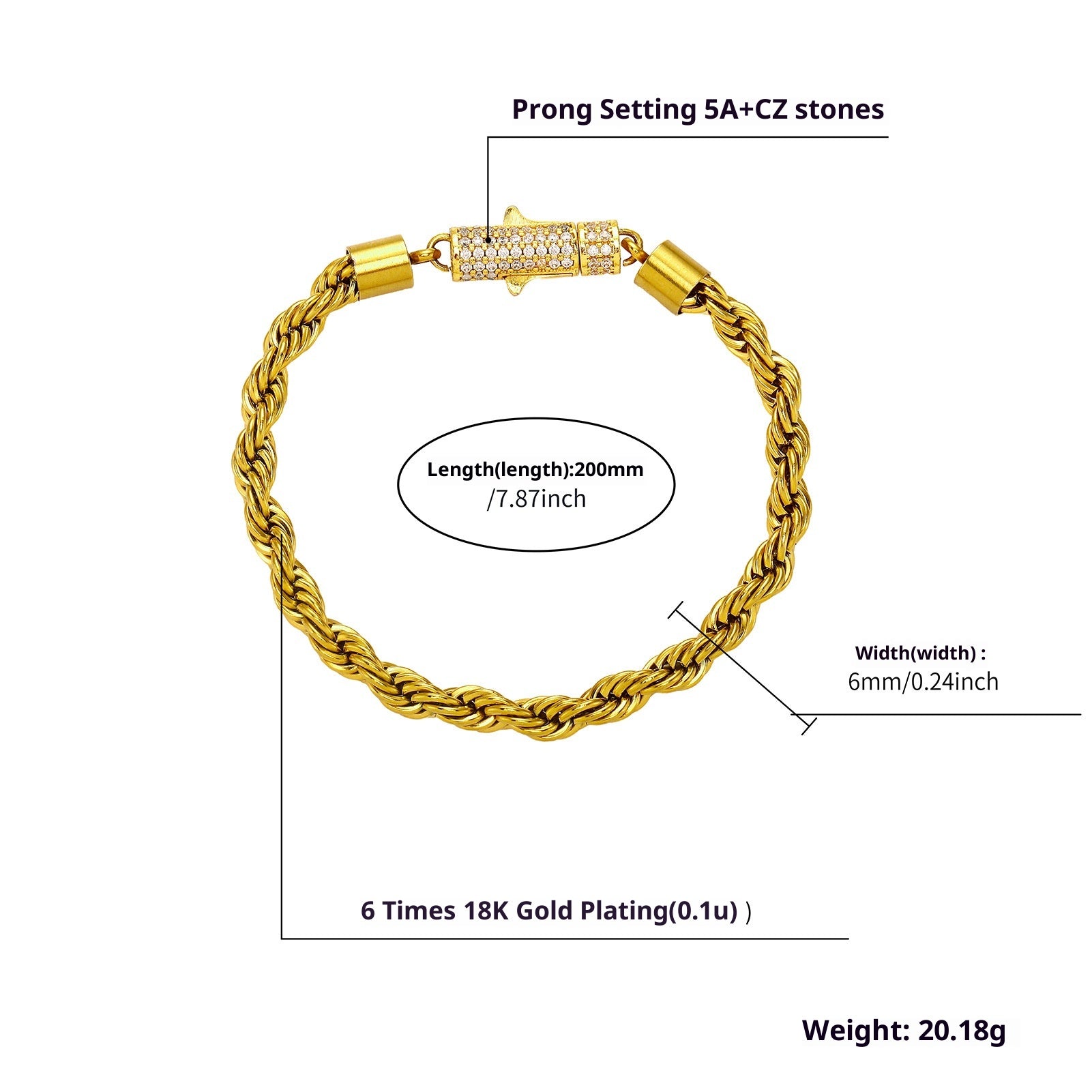 Cylindrical Spring-clasp Necklace Fully With Zirconias