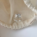 Irregular Line Pleated Ring For Women, Minimalist INS Style, Niche Design, Versatile Trendy Couple Band