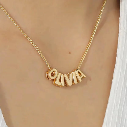 Vera Lux™ Name + Heart Bubble Necklace