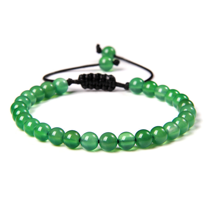 6mm Natursteinperlen Damenarmband Yoga Energie Sport
