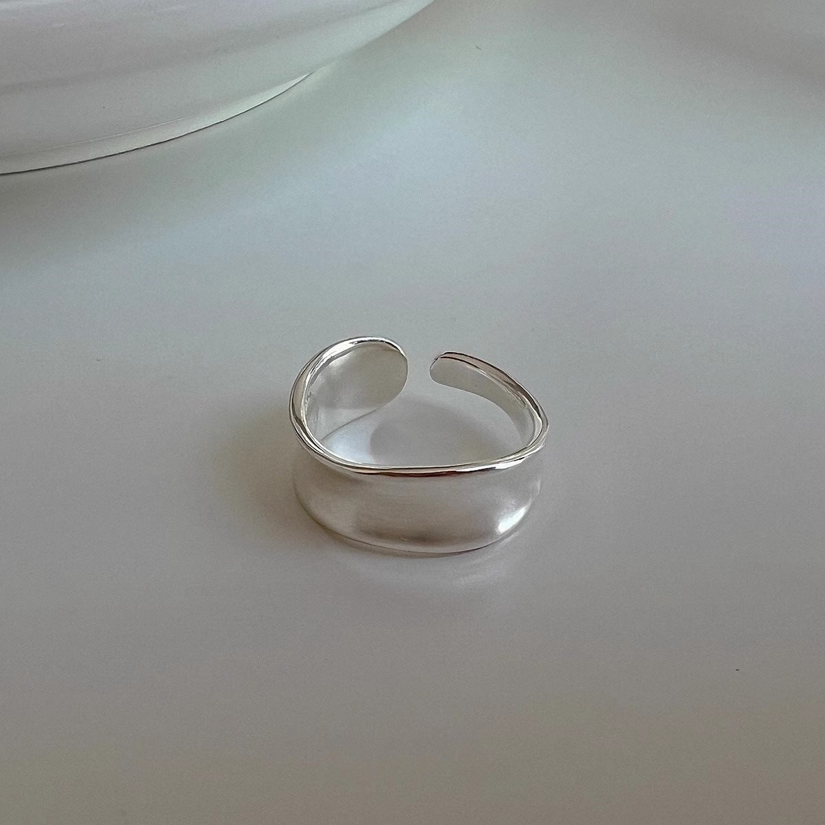Einfache S925 Silber Damenringe, Vintage Anlaufgeschützte Minimalistische Bänder