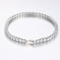 Mens And Womens Brick-link Diamond-encrusted Stainless Steel
