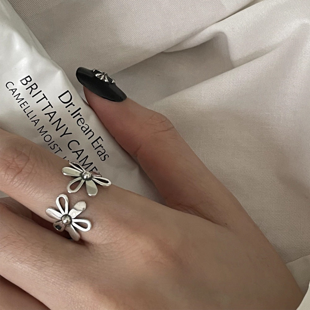 Damenring aus Sterlingsilber 925, Vintage minimalistischer, nicht anlaufender Schmuck