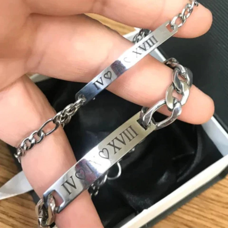 Europäisches und amerikanisches Schmuckpaar Armband Titanstahl