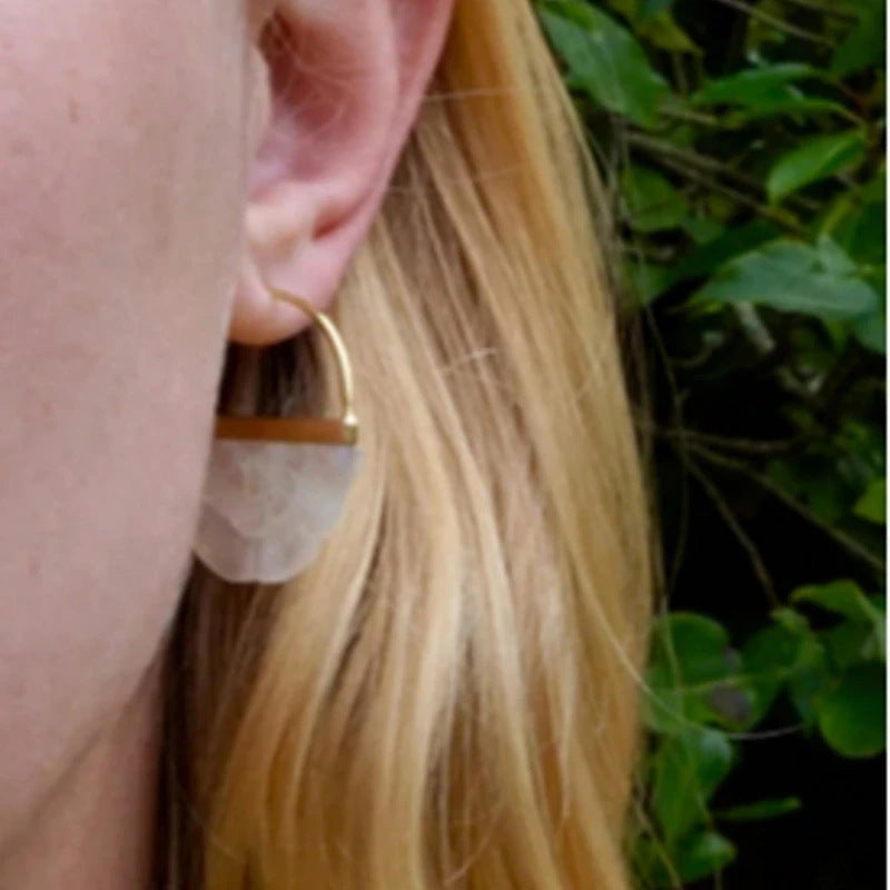 Simple Retro Fan-Shaped Womens Earrings