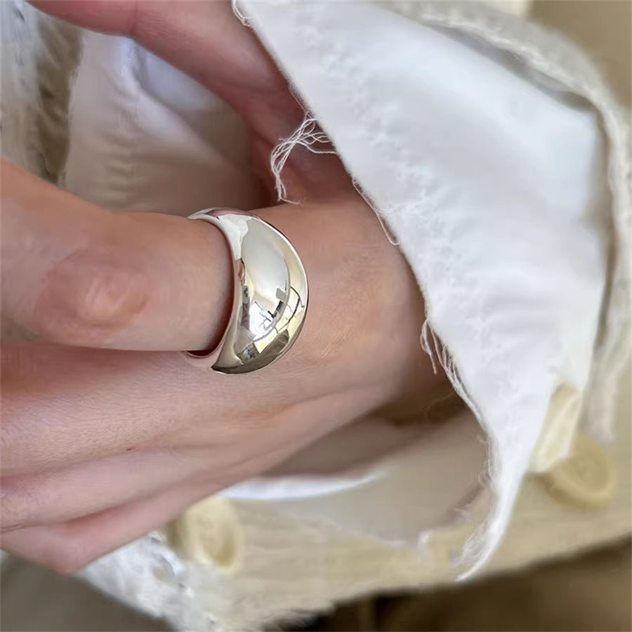 Vintage S925 Silberringe für Damen, minimalistisches High-End-Design, nicht verblassender leichter Luxus-Fingerschmuck