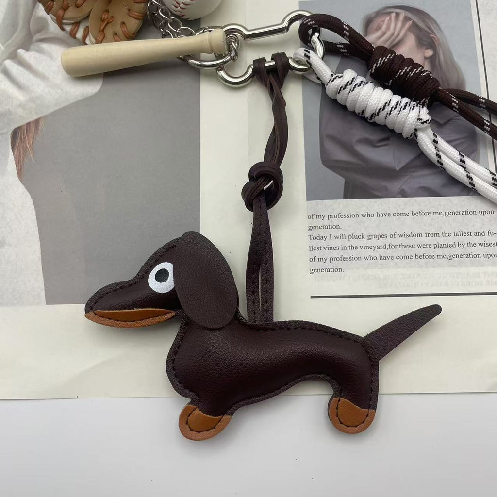 Cartoon Dachshund Bag Pendant Accessory