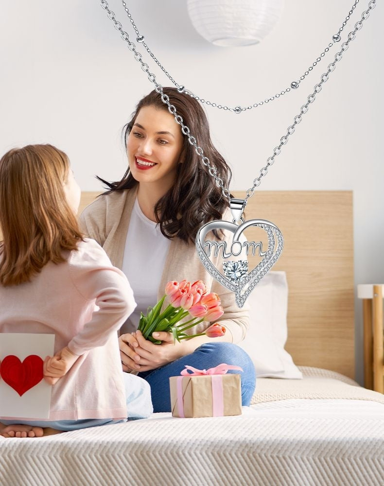 High-End Heart-Shaped Double-Layer Necklace For Layering