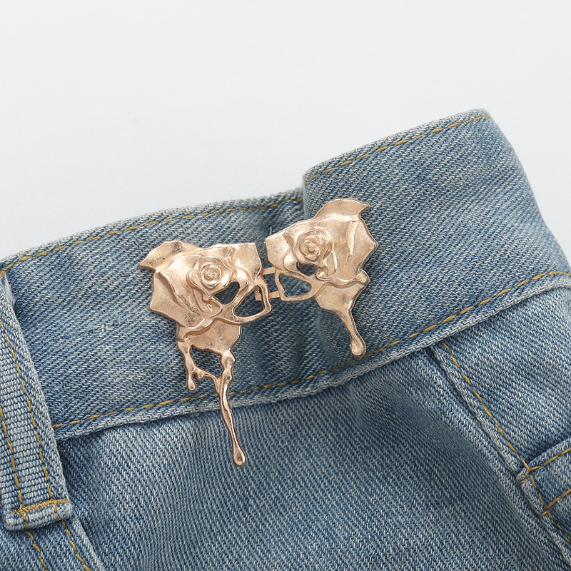 Rose waist buckle-copper-alloy-1 pair