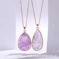 Versatile Minimalist Amethyst Clavicle Chain Distinctive Style