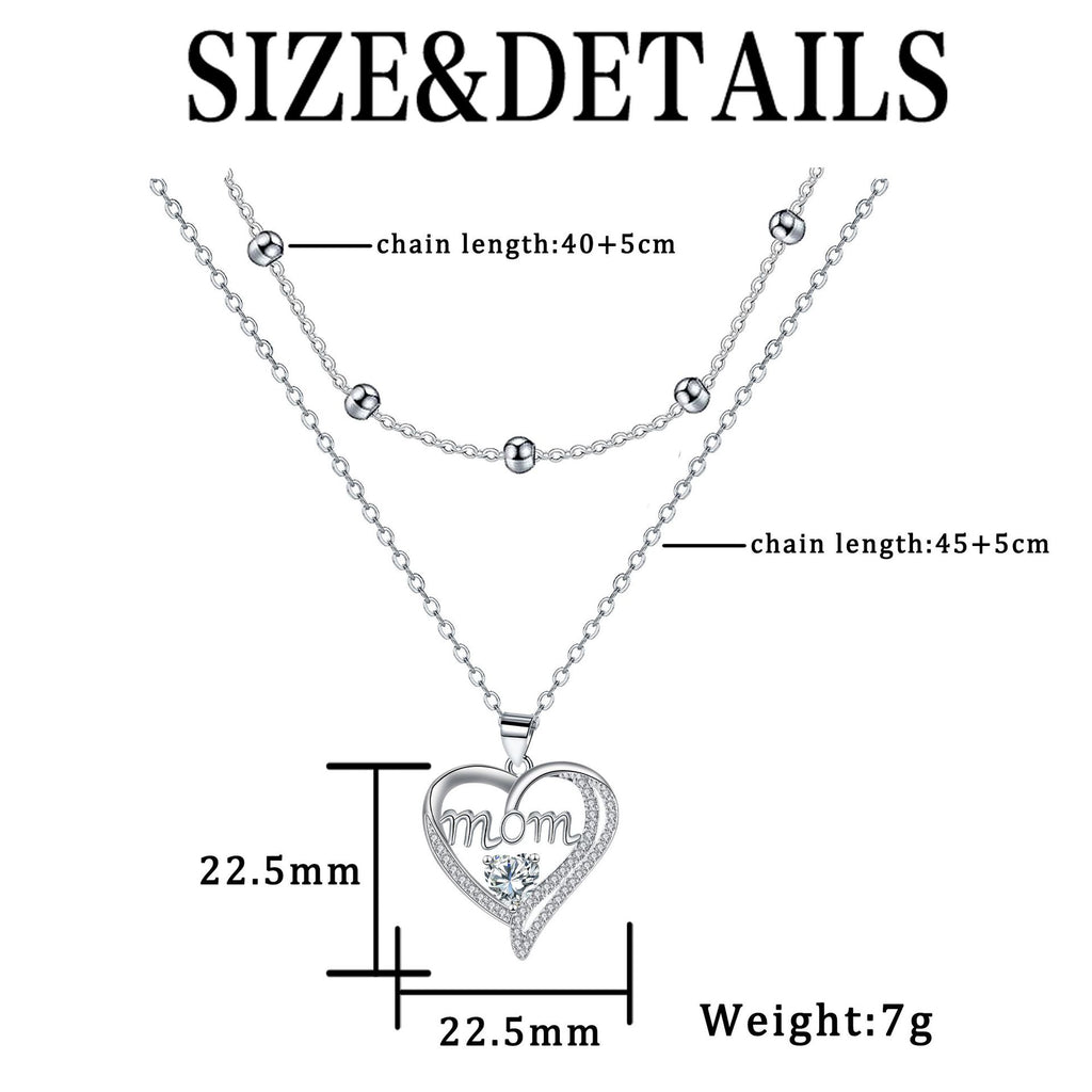 High-End Heart-Shaped Double-Layer Necklace For Layering