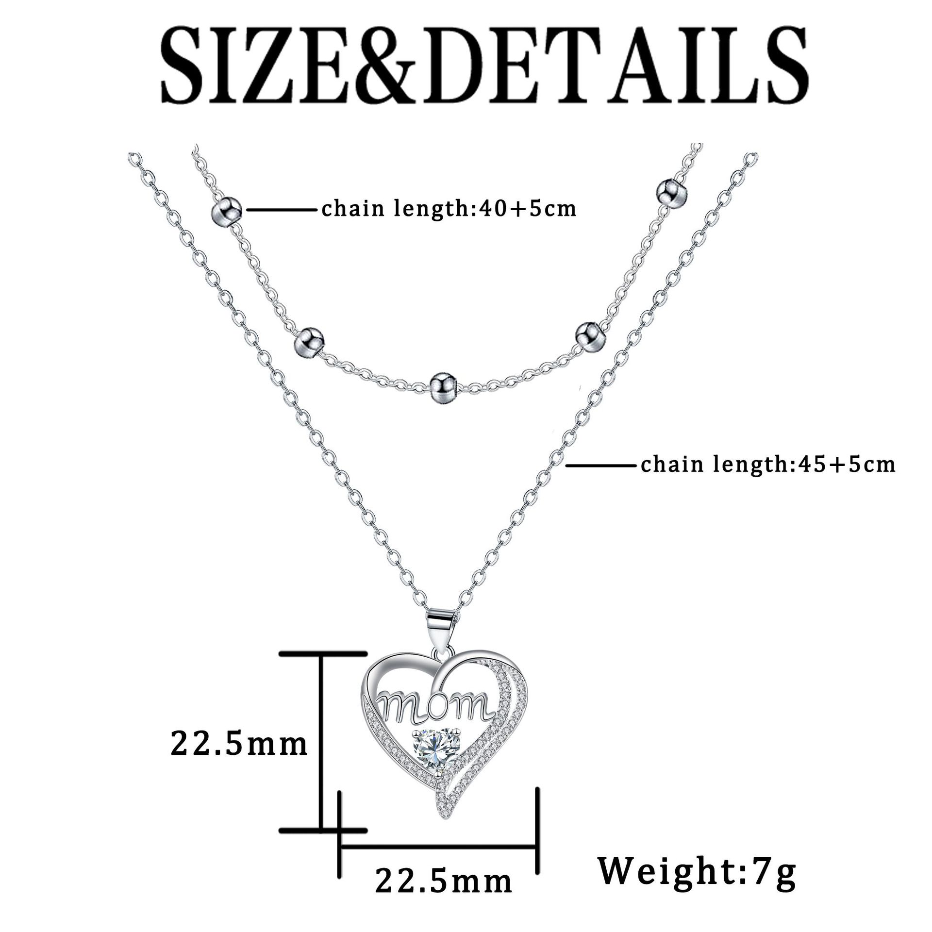 High-End Heart-Shaped Double-Layer Necklace For Layering