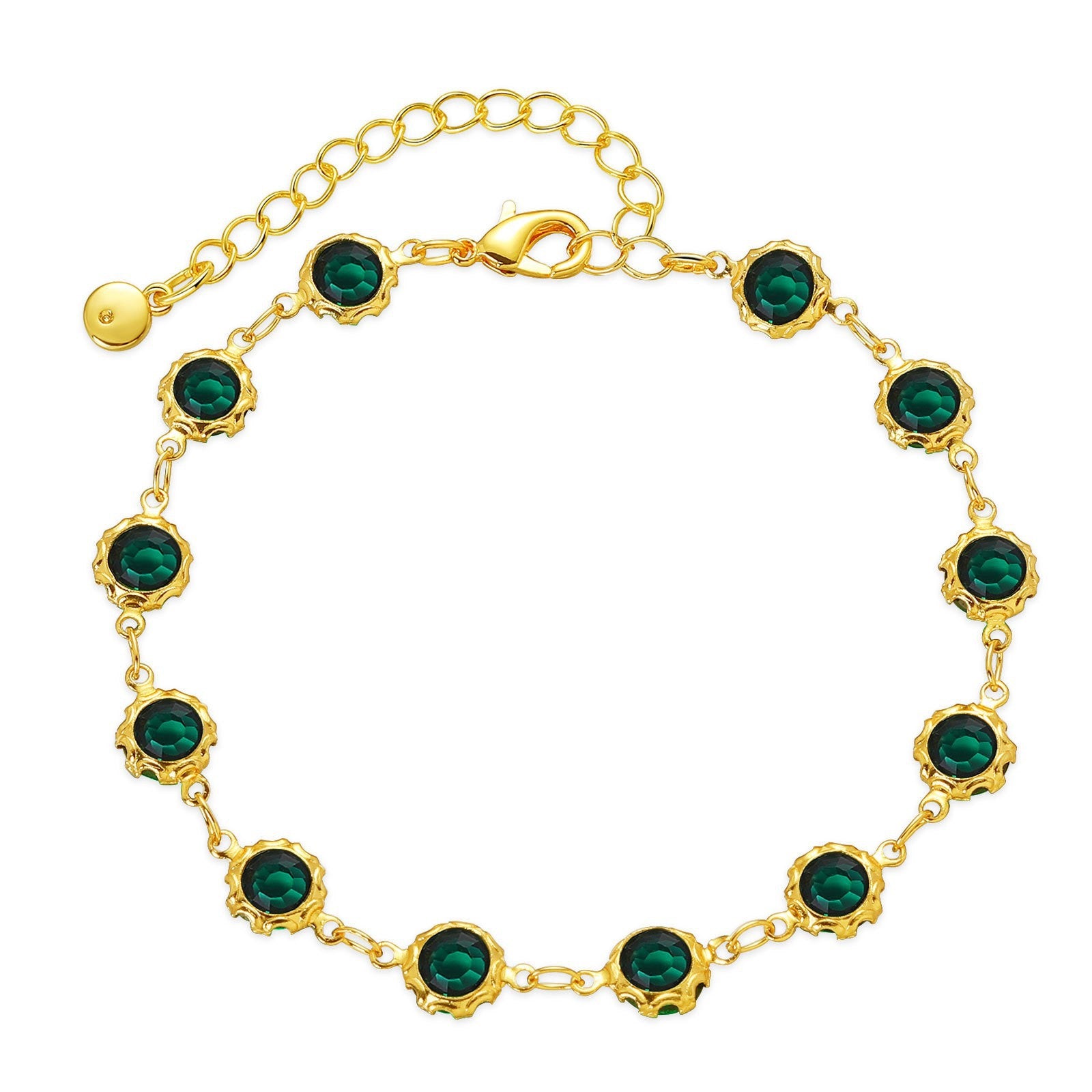 Retro-style Copper-plated 18K Gold French Bracelet