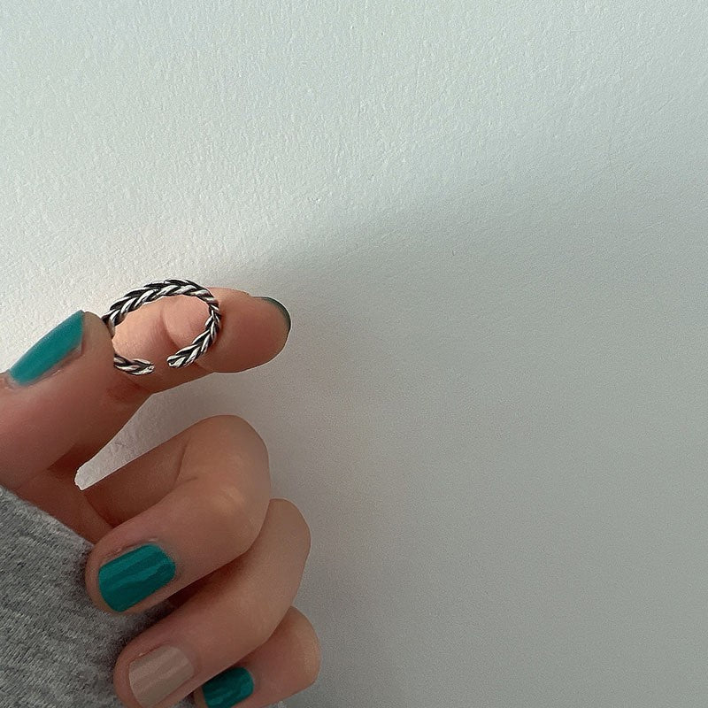 INS Style minimalistischer, nicht anlaufender Ring aus 925er Silber