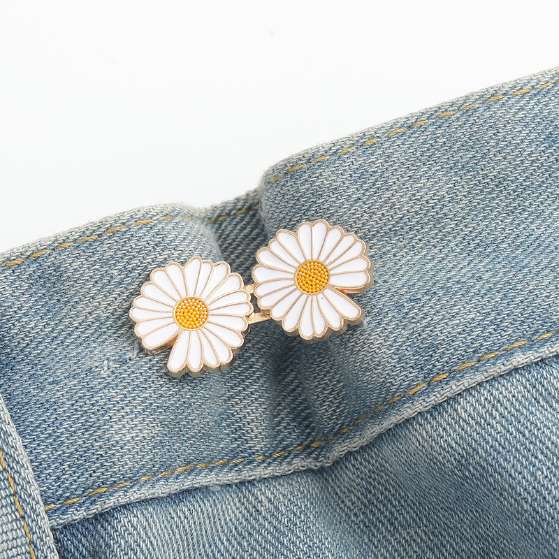 Notch Daisies waist buckle-purple-alloy-1 pair