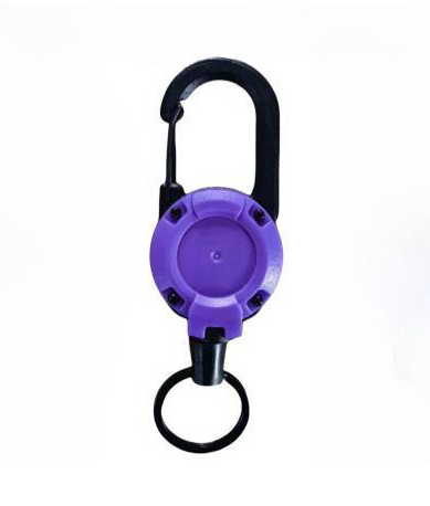 Key chain-retractable-orange-plastic + steel wire-1 piece