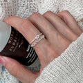 S925 Sterling Silver Women Ring, Simple Unique Design Non-Tarnish Jewelry