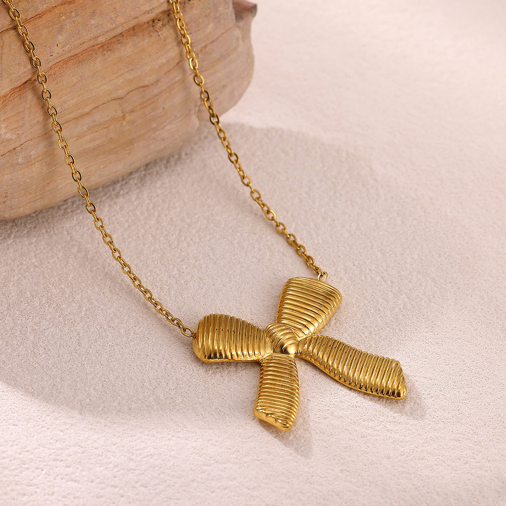 Statement Geometric Bow Tie Necklace That Wont Fade