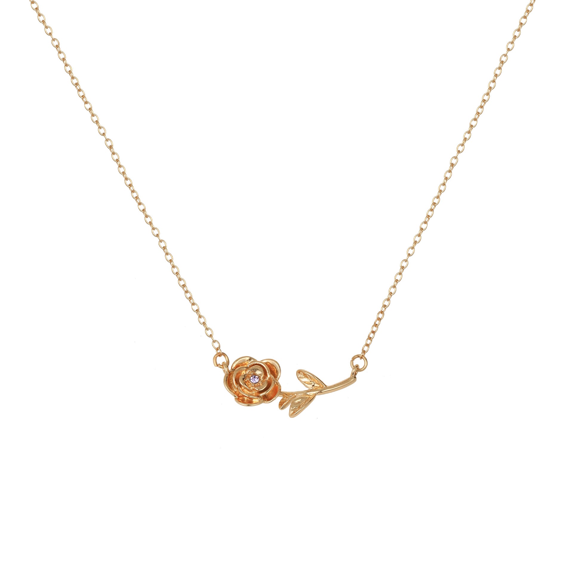 Three-dimensional Decoration Flower Pendant Necklace Gold-plated Sweater Chain