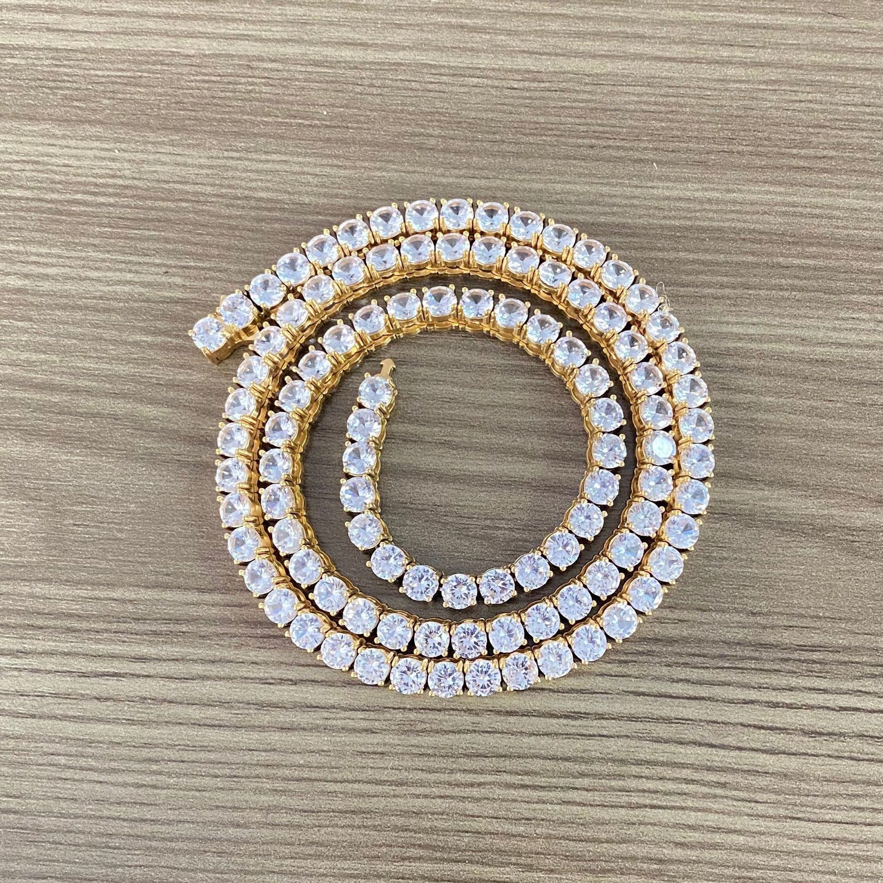 Single-row Diamond Hip-hop Mens Necklace