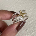 S925 Silver Rings Women, Minimalist Luxury Non-Fading Vintage Statement Rings
