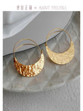Women's Personalized 18k Gold-Plated Fan-Shaped Earrings