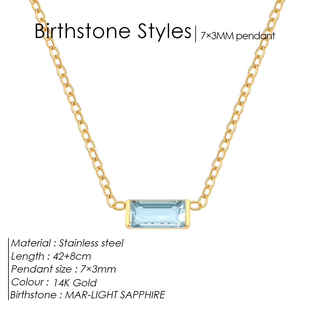 18K Gold-plated Layered Choker With A December Birthstone Pendant