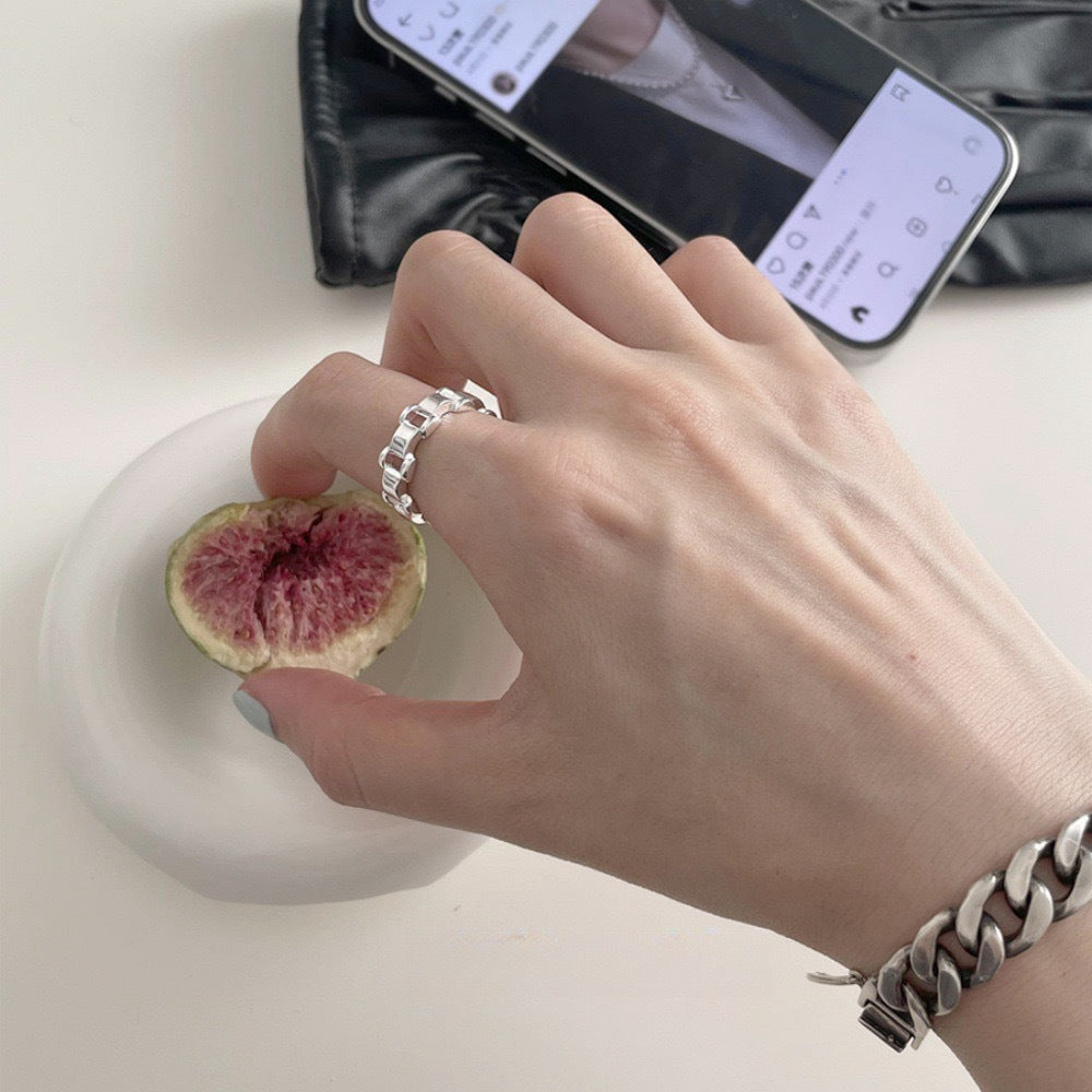 S925 Sterling Silberringe für Damen, minimalistischer Vintage-Fingerschmuck, der nicht anläuft