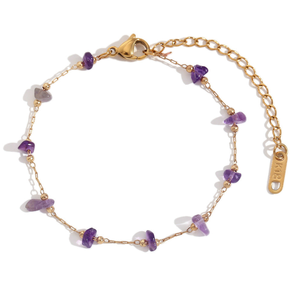 Fashionable Natural Pebble Handmade Bracelet