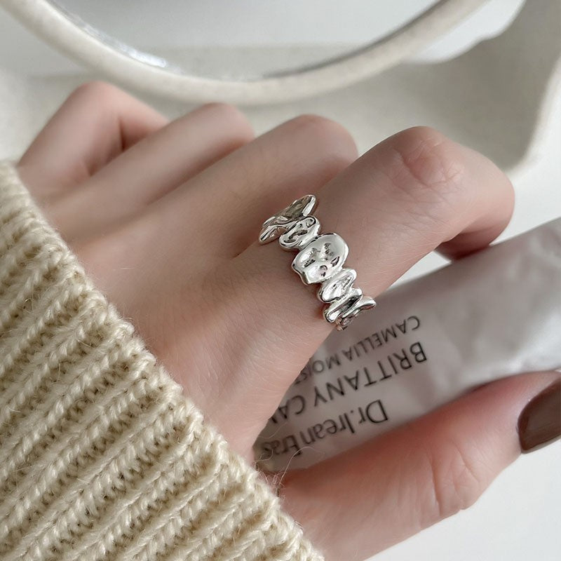 INS Style Minimalist Non-Tarnish 925 Silver Band Rings
