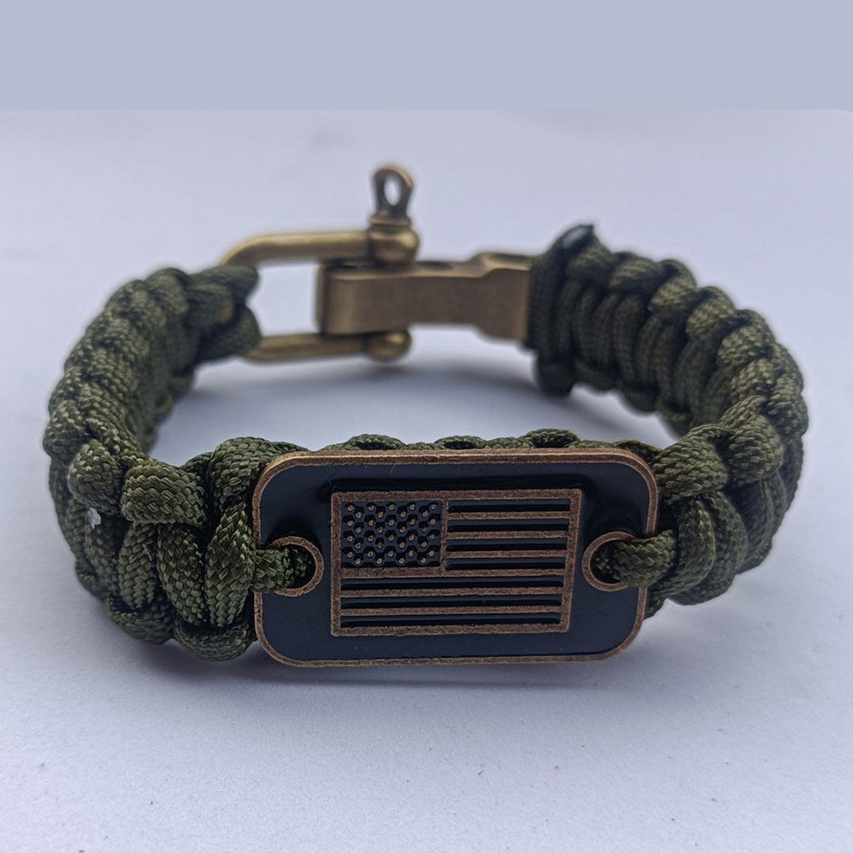 Geflochtenes Paracord-Armband mit Überlebensschnalle aus Zinklegierung