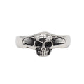 Europäischer und amerikanischer personalisierter Vintage-Totenkopf-Ring aus Titanstahl