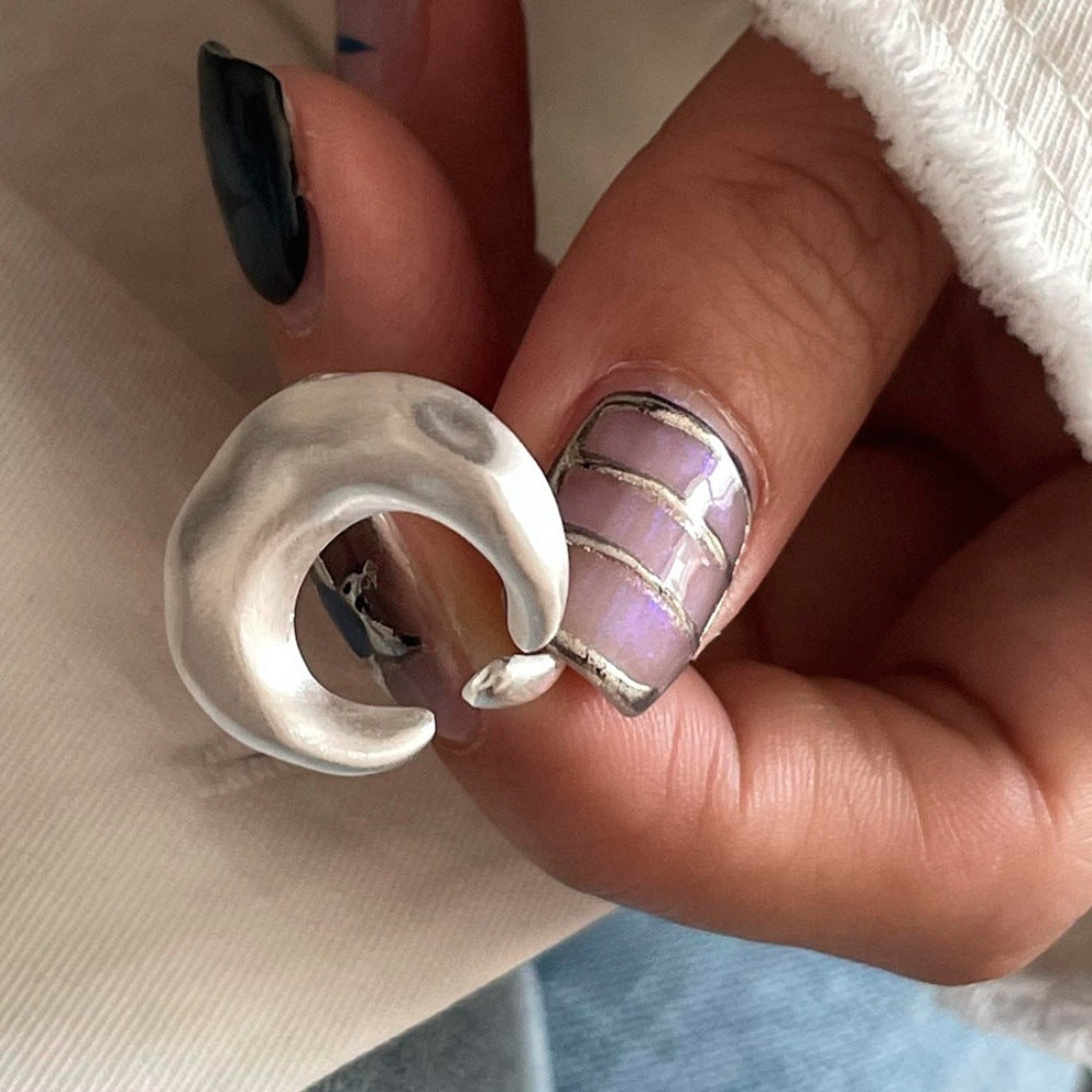 Damenring aus S925 Sterlingsilber, minimalistischer, hochwertiger, anlaufgeschützter Vintage-Schmuck