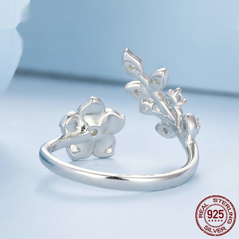 S925 Sterling Silver Open Adjustable Ring