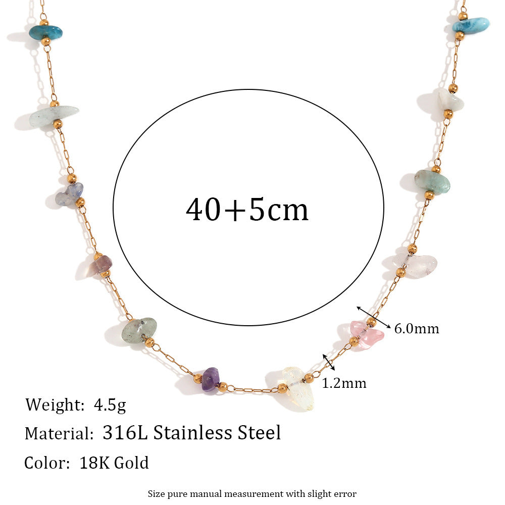 Modisches handgefertigtes Armband aus Naturkieseln