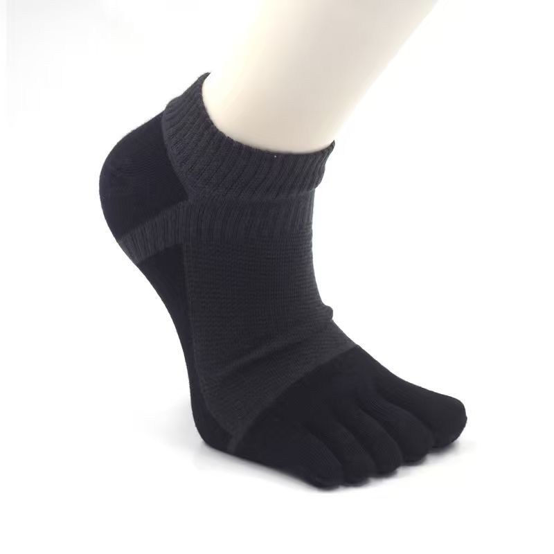 Men's Five-Finger Socks-White-Cotton-1 Pair