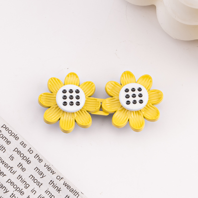 Sunflower waist buckle-purple-alloy-1 pair