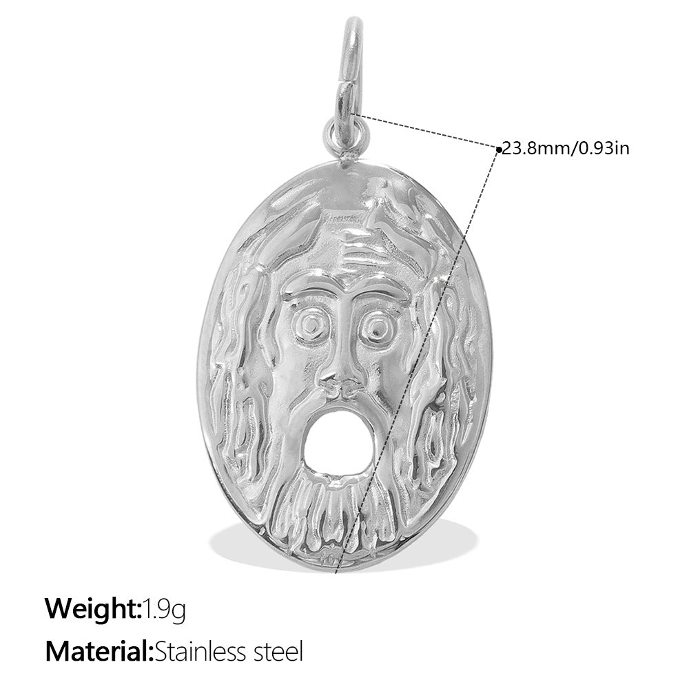 European And American Cross-border Vintage Creative Design Relief Multi-pattern Pendant With Personalized Letters And Plant Elements As Accessories And Ornaments