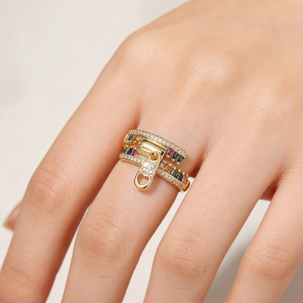 Niche High-end Fashion Zircon Ring