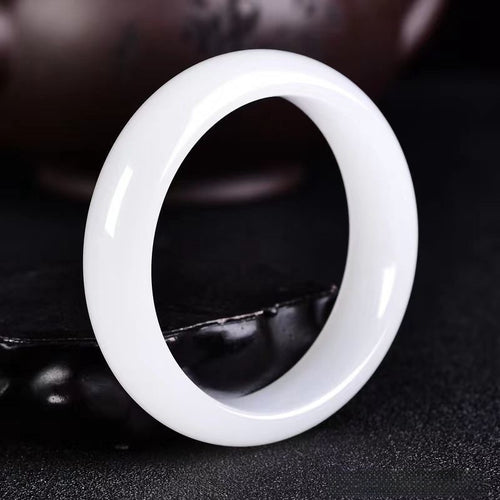 Pulsera de jade blanco de grado gordo de carnero de Xinjiang natural, Hetian